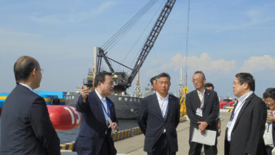 2018/07/23 大型クルーズ船受入に向けた木更津港の整備状況を視察 2